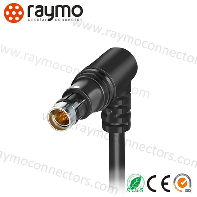 Conector impermeable circular de los conectores IP68 del color de ángulo recto de vaivén del negro