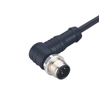 M12 acoplamiento de la rosca de tornillo de Pin Miniature Circular Connectors Waterproof del codo 8