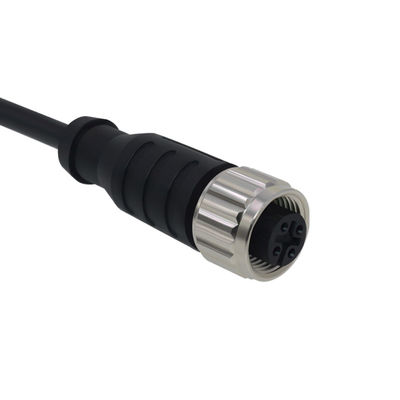 Blindado Hembra M12 Cable Conector Carpeta 4Pin Impermeable IP67/68