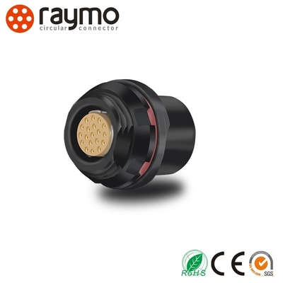 Conectores circulares de empuje y tira duraderos con chapa de contacto de oro Durabilidad 500 ciclos
