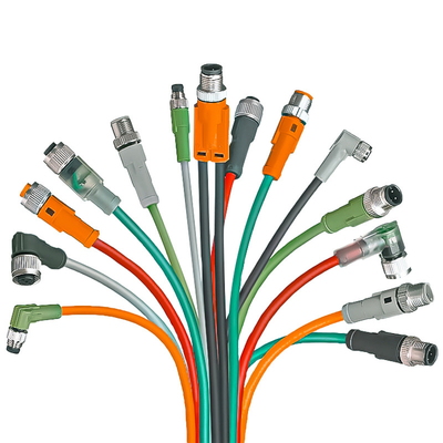 Reunión de cable de conector Ip67 Ip68 M12 impermeable de 3 pines a 17 pines