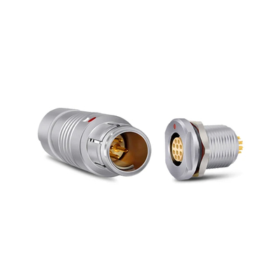 Conector impermeable circular de latón metálico para entornos hostiles con corriente de clasificación 3A