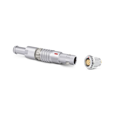 FGG EGG 00B Conector Push Pull Macho 2 3 4 Pines Latón Cromado