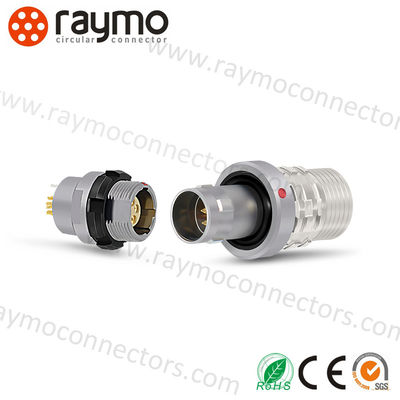 Conector industrial AMC 5Gbps plateado 10mm Push-Pull Aplicación de defensa Circular A11W*M-P27XBC0-0000
