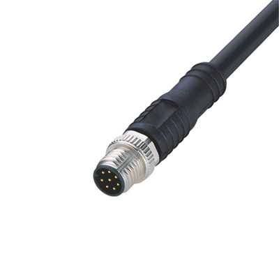 IP67 el conector circular impermeable TPU moldeó el conector del sensor M8