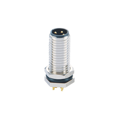 Conector circular miniatura M8 3 Pin Female Connector del soporte del panel M8